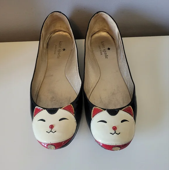 Kate Spade Jimi Lucky Cat Flats, GUC, Size 7 - Picture 3 of 12